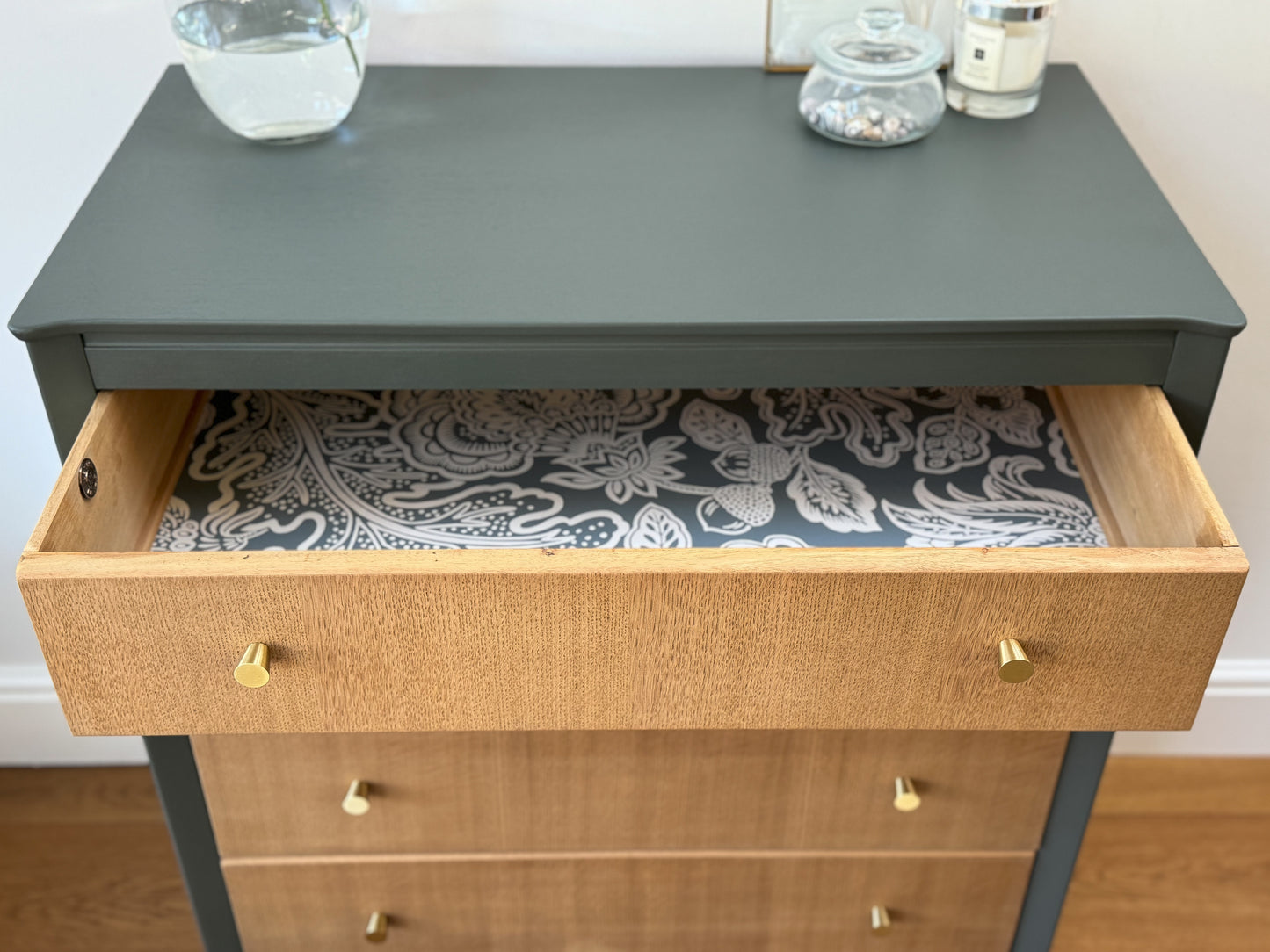 SIMILAR CUSTOM ORDERS AVAILABLE - Mid Century Lebus chest of drawers